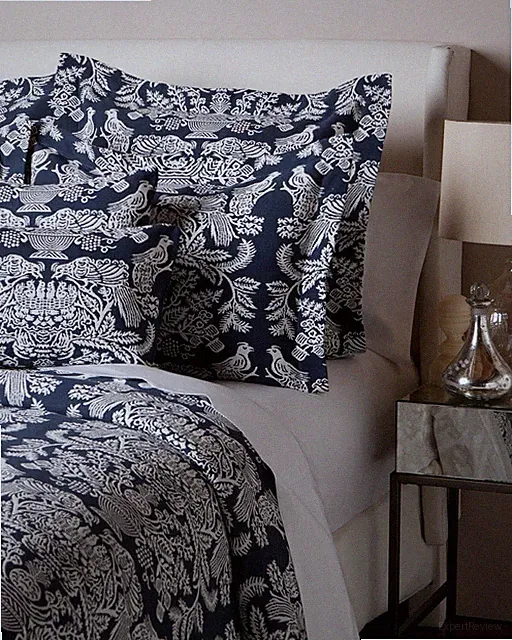 Belle Epoque Wilmington Hart Blue Birds QUEEN Coverlet Bedspread & 2 EURO Shams