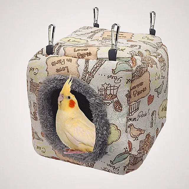 Bird Plush Nest Bed - Hanging Soft and Warm Hammock for Birds Parrot Parakeet...