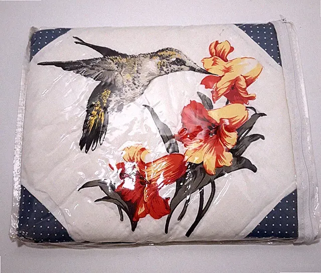 Country Estate Quilt Collections Sham Standard Queen HUMMINGBIRD Vtg 25" x 31"