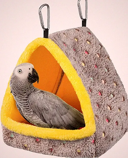 Large Winter Warm Bird Nest House, Comfortable Bird Bed for Cage with Mat, Hangi