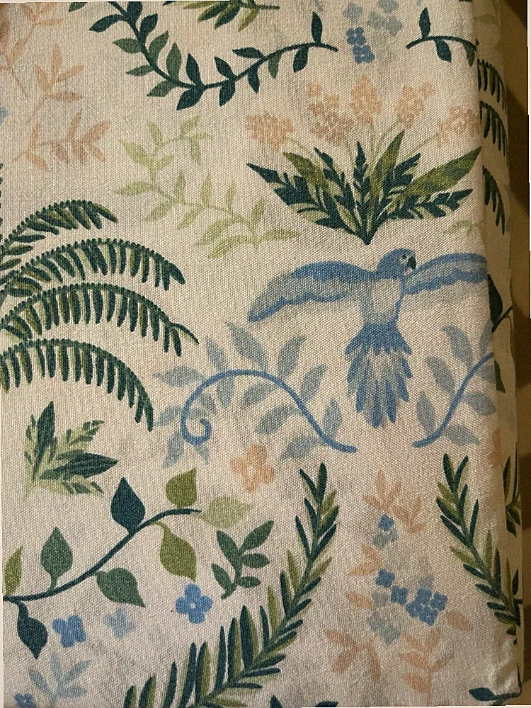 PALM VILLA TROPICAL PARROT Bird Palm Tree Coastal Floral Percale Sheet Set King