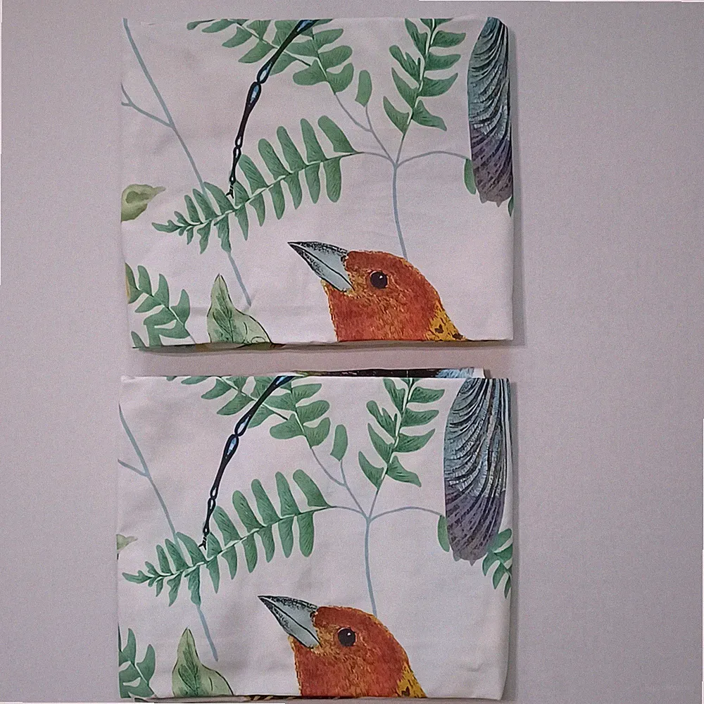 Pottery Barn Fauna Organic Cotton Euro Shams Bird Dragonfly Butterflies S/2 NWOT
