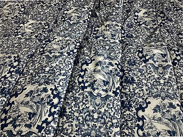Ralph Lauren King Comforter & Ruffle Sham set Blue Tamarind Porcelain Bird