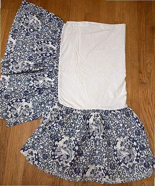 Ralph Lauren Tamarind Blue White Bird Porcelain Full/Double Matrimonial 15” Drop