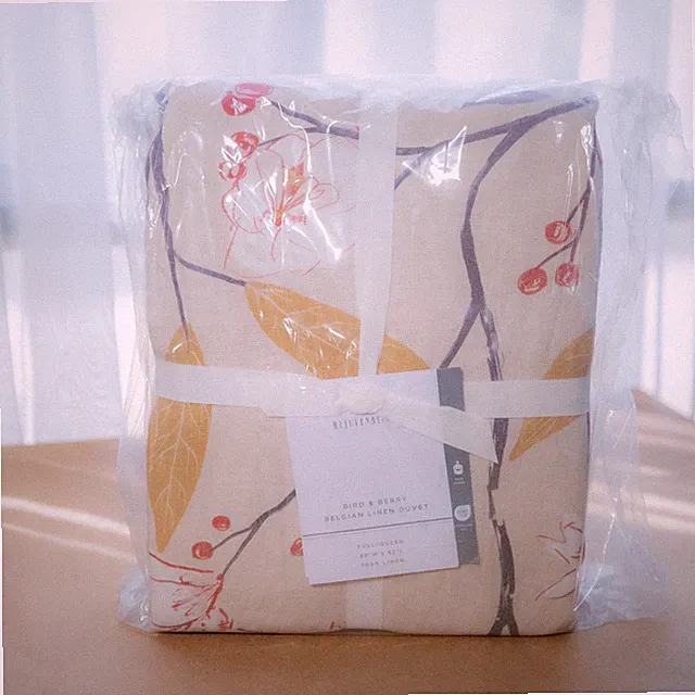 Rejuvenation Bird And Berry Natural Print Duvet Cover ONLY Full/Queen reg $379