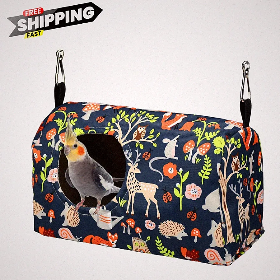 ShuRung Parrot Cockatiel Warm House Bird Nest Bed Hanging Hammock for Parrots