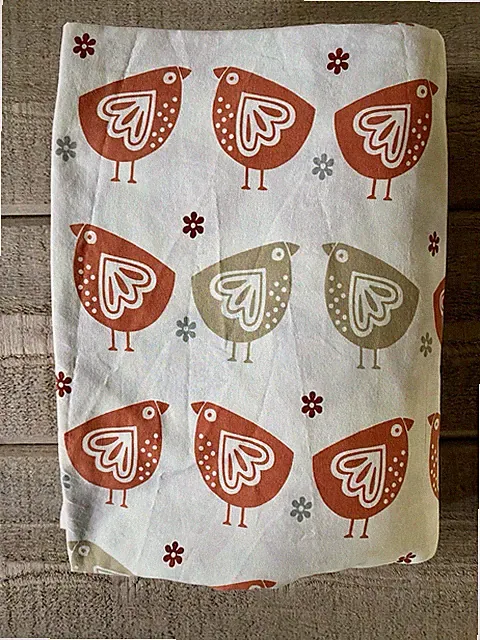 The Company Store Retro Birds 100% Cotton Full Flat Sheet
