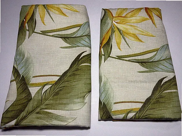 TOMMY BAHAMA Pillow Sham Set King ~ Tropical Bird of Paradise Pillowcase