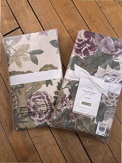 Two Kamala Shams Palampore 26 X 20” Pottery Barn Pillow Floral Birds