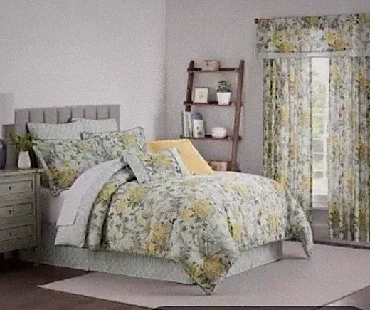 Waverly Mudan Blue Bird Bedding Set /Queen