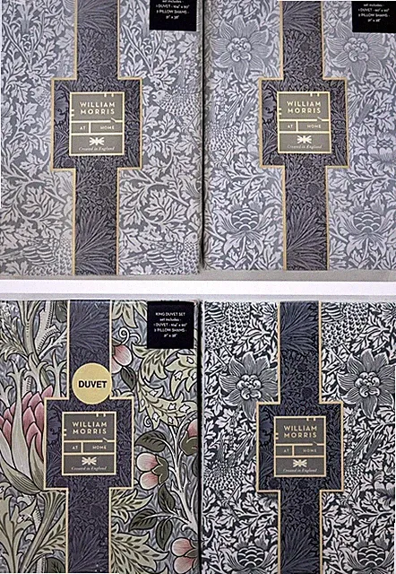 William Morris BIRD AND ANEMONE MINERAL or SEA BLUE / ARTICHOKE SUMMER Duvet Set