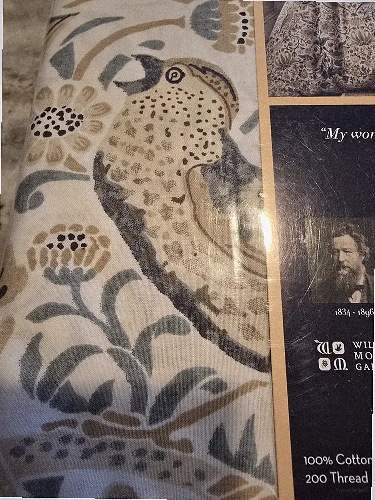 WILLIAM MORRIS QUEEN duvet set STRAWVERRY THIEF- HESSIAN 100%cotton floral bird